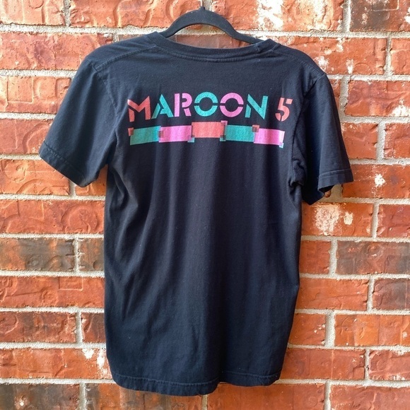 Maroon 5 Womens Small Black Short Sleeve Band Tee - Picture 3 of 6